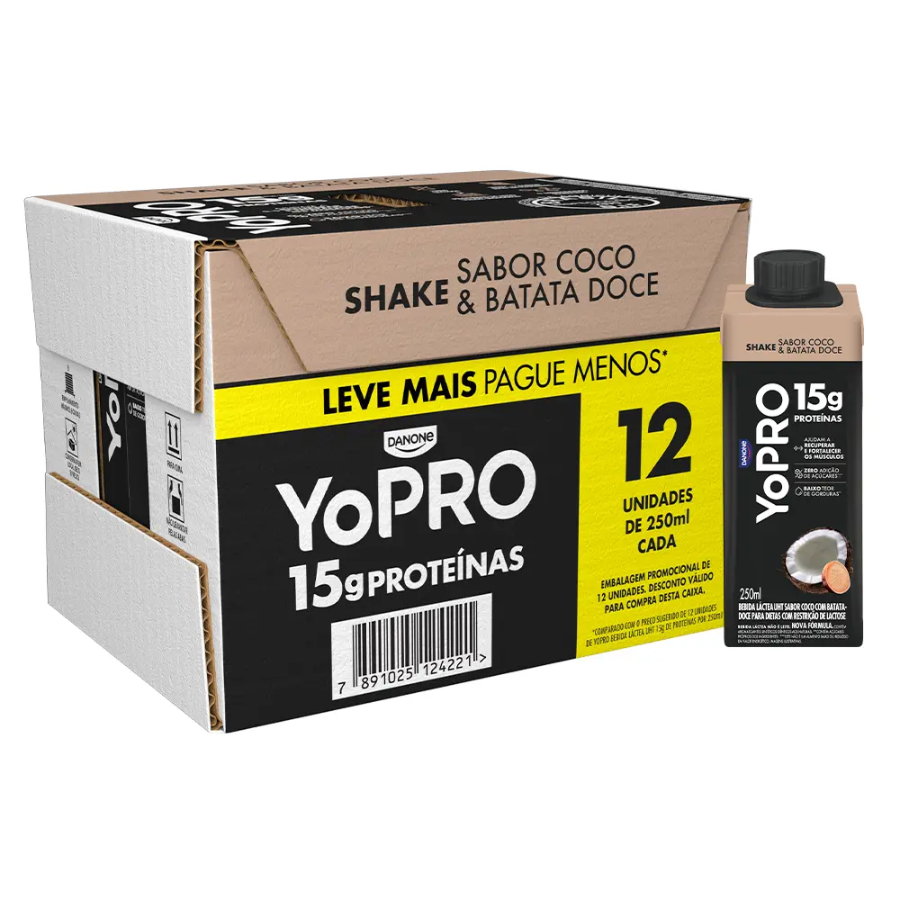 Pack Shake Banana 250ml - UHT