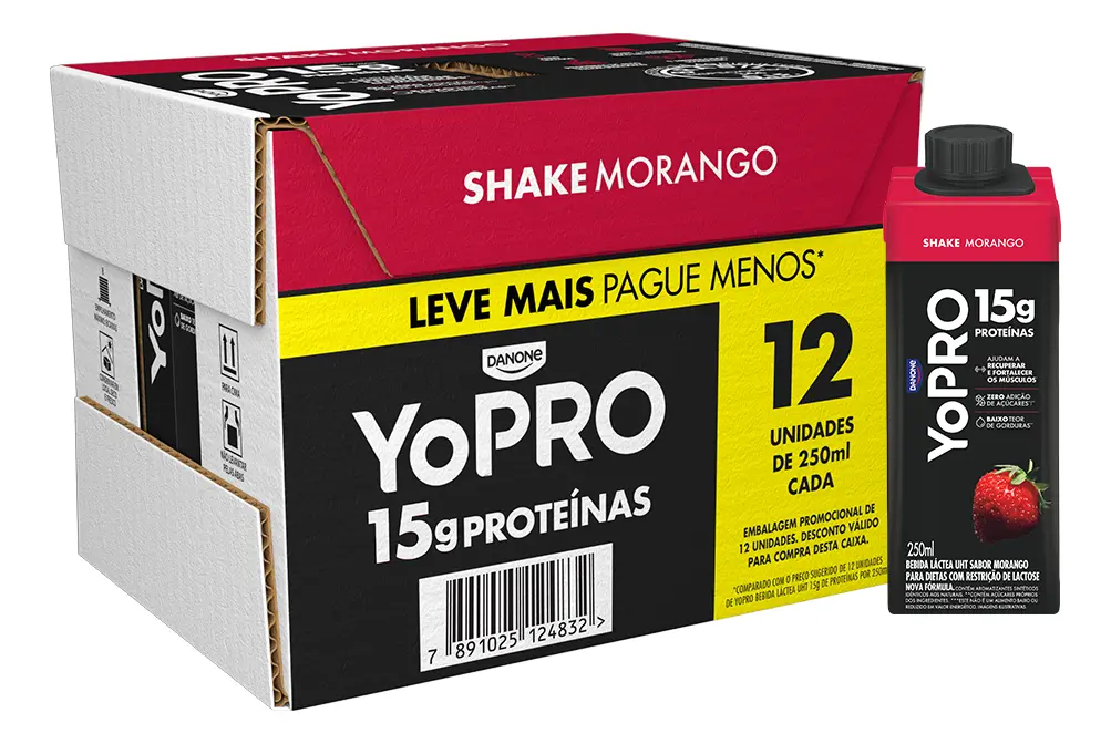 Pack Shake Morango 250ml - UHT