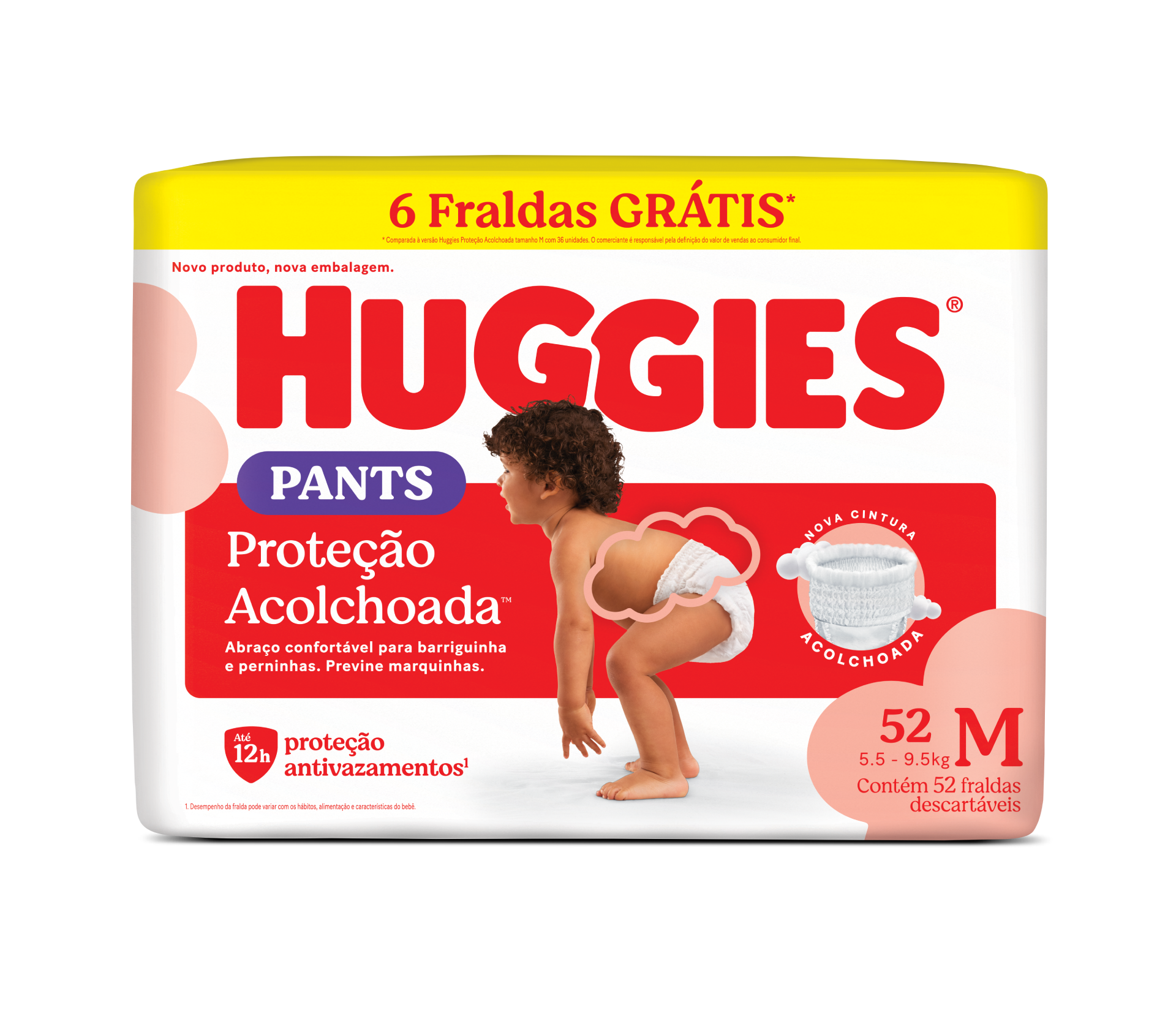 Proteção Acolchoada M - 52 Fraldas